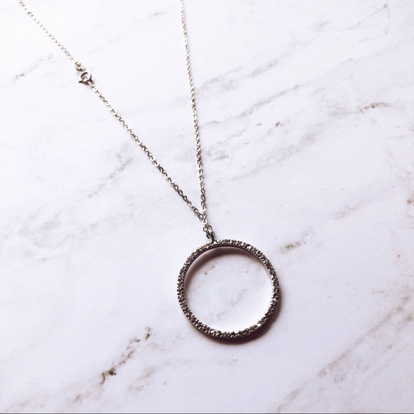 Jewelry - #44 Hollow Silver Circle Necklace